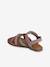 Hook-&-Loop Leather Sandals for Children multicoloured - vertbaudet enfant 