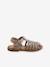 Sandales enfant cuir fisherman argent+or - vertbaudet enfant 