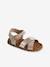Pair of Open Leather Sandals for Children, Designed for Autonomy gold - vertbaudet enfant 
