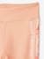 Sports Leggings in Techno Fabric with Flower Motifs on Side Stripes for Girls coral - vertbaudet enfant 