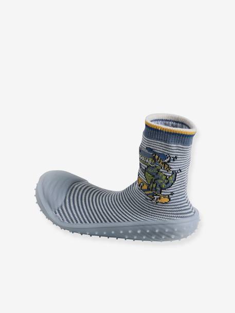 Non-Slip Slipper Socks for Children grey blue - vertbaudet enfant 