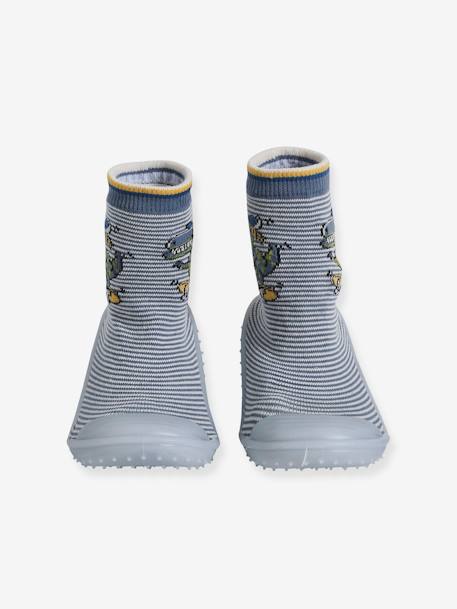 Non-Slip Slipper Socks for Children grey blue+marl grey - vertbaudet enfant 