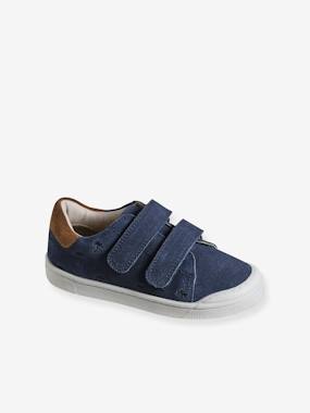 Shoes-Boys Footwear-Hook-and-Loop Leather Trainers for Children, Designed for Autonomy