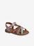 Hook-&-Loop Leather Sandals for Children multicoloured - vertbaudet enfant 
