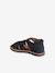 Closed Leather Sandals with Buckle for Babies brown+navy blue - vertbaudet enfant 