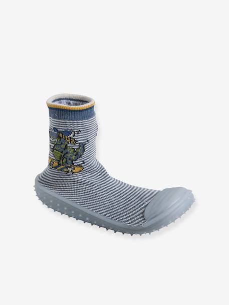 Non-Slip Slipper Socks for Children grey blue+marl grey - vertbaudet enfant 