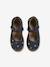Leather Ballerina Pumps for Children, Designed for Autonomy printed blue - vertbaudet enfant 