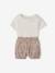 T-Shirt with Collar & Floral Shorts Combo for Newborns ecru - vertbaudet enfant 