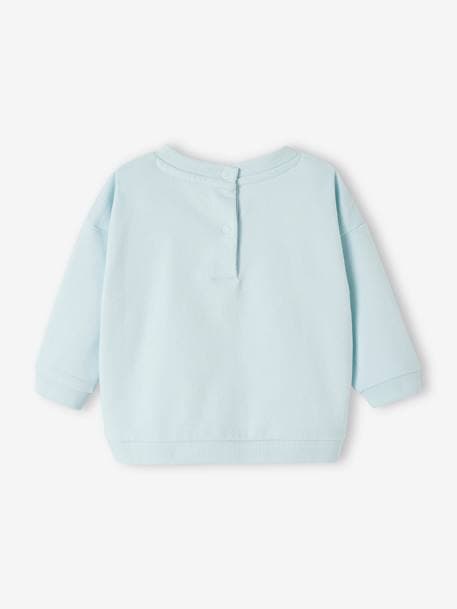 Round-Neck Sweatshirt for Babies pecan nut+sky blue - vertbaudet enfant 