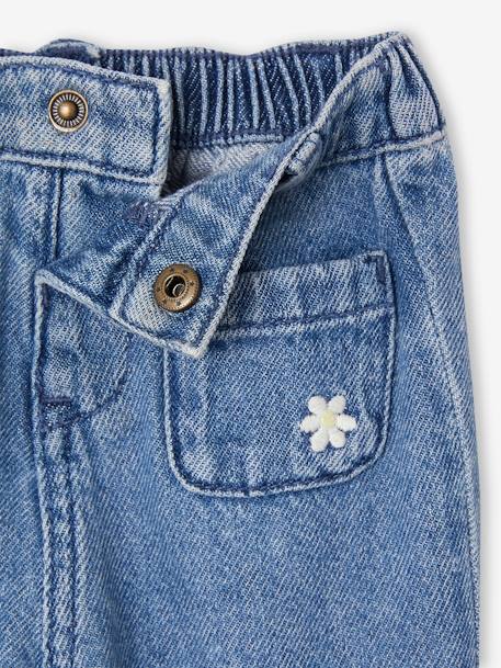 Wide Leg Denim Trousers for Babies stone - vertbaudet enfant 