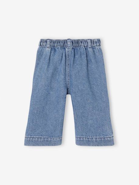 Wide Leg Denim Trousers for Babies stone - vertbaudet enfant 