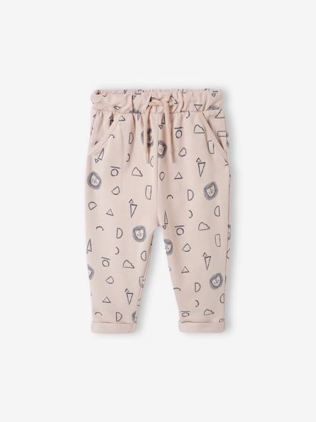 Ensemble T-shirt en nid d'abeille et pantalon en molleton bébé écru - vertbaudet enfant 