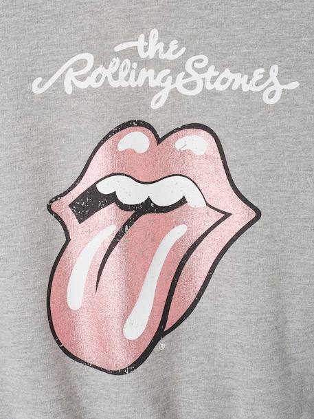 Sweat-shirt fille The Rolling Stones® gris chiné - vertbaudet enfant 