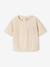 Ensemble T-shirt en nid d'abeille et pantalon en molleton bébé écru - vertbaudet enfant 