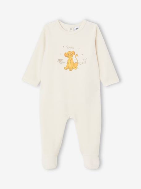 The Lion King Velour Sleepsuit for Baby Boys by Disney® ecru - vertbaudet enfant 