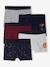 Lot de 5 boxers stretch basket garçon en coton bio gris chiné - vertbaudet enfant 