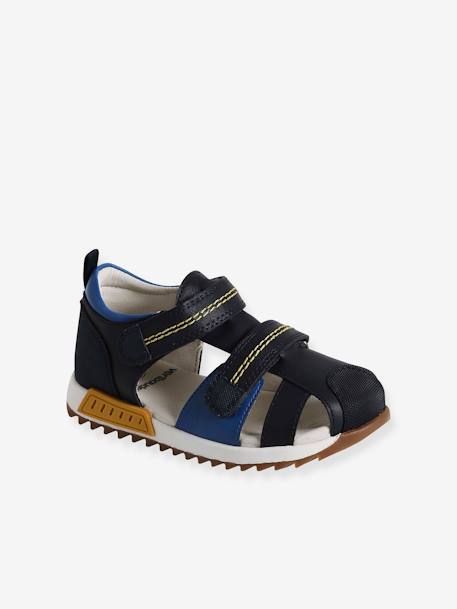 Sandals with Hook-&-Loop Straps for Children, Designed for Autonomy set blue - vertbaudet enfant 