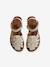 Sandales scratchées cuir enfant écru+or - vertbaudet enfant 