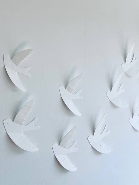 Wall Hanging Paper Swallows, by LES PETITES HIRONDELLES white - vertbaudet enfant 