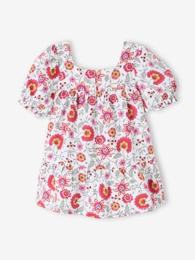 Floral Dress with Ruffles for Babies  - vertbaudet enfant