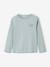 Lot de 2 pyjamas fille maille côtelée motifs fleurs bleu grisé - vertbaudet enfant 