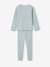 Pack of 2 Rib Knit Pyjamas with Flowers for Girls grey blue - vertbaudet enfant 