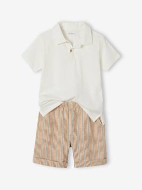 Occasion Wear Combo: Polo Shirt & Shorts for Boys  - vertbaudet enfant