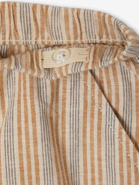 Occasion Wear Combo: Polo Shirt & Shorts for Boys striped white - vertbaudet enfant 