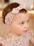 Ensemble bébé fille combinaison + bandeau imprimés rose imprimé+rose pâle+rose poudré+vert céladon imprimé - vertbaudet enfant 