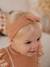 Ensemble brodé bébé : blouse + short + bandeau en gaze de coton caramel - vertbaudet enfant 