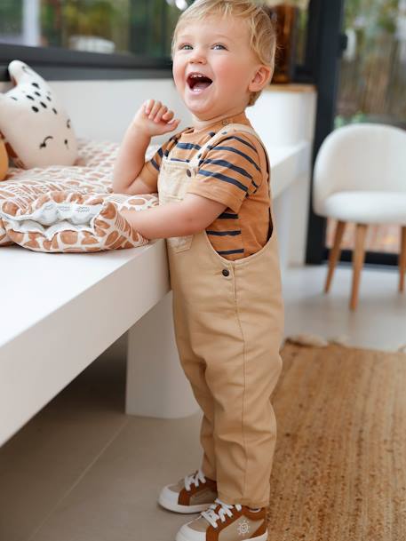 Dungarees with Pockets for Babies yellow - vertbaudet enfant 