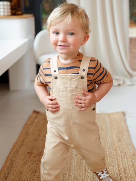 Dungarees with Pockets for Babies yellow - vertbaudet enfant 