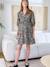 Short, Floral Cotton Dress, Maternity & Nursing Special printed grey - vertbaudet enfant 
