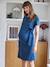 Cropped Dress with Bow for Maternity ocean blue - vertbaudet enfant 