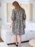 Short, Floral Cotton Dress, Maternity & Nursing Special printed grey - vertbaudet enfant 
