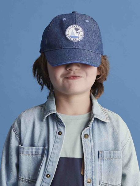 Cup for Boys, 'French Riviera' striped navy blue - vertbaudet enfant 