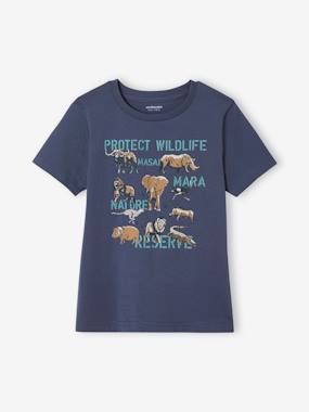 -Basics T-Shirt with Animal Motifs for Boys