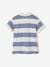Short Sleeve Polo Shirt with Wide Stripes, for Boys striped blue - vertbaudet enfant 