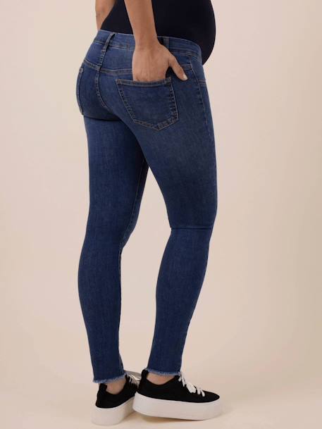 7/8 Length Jeans with Seamless Belly Band for Maternity, Dave Seamless by ENVIE DE FRAISE stone - vertbaudet enfant 