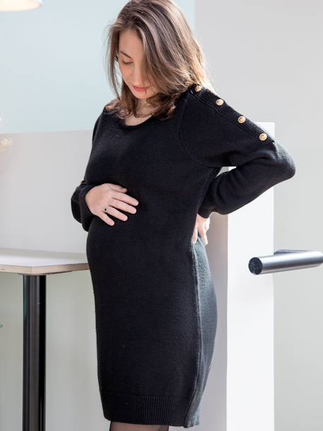 Sweater Dress for Maternity, Lina by ENVIE DE FRAISE black - vertbaudet enfant 