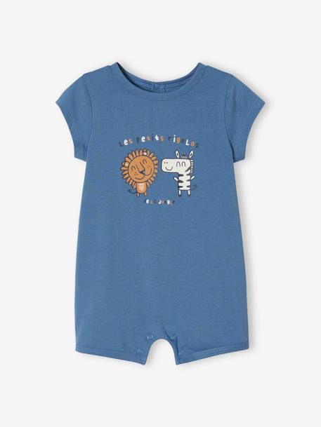 Combishort bébé Basics bleu+caramel - vertbaudet enfant 