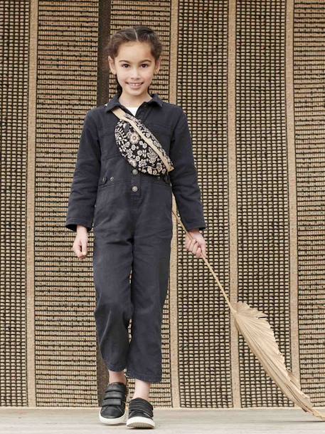Combinaison fille style worker anthracite - vertbaudet enfant 