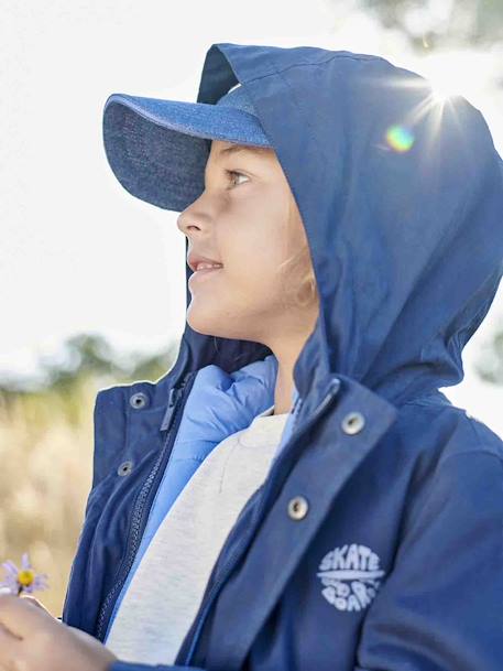 3-in-1 Parka with Detachable Bodywarmer, Midseason, for Boys navy blue+sage green - vertbaudet enfant 