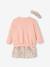 Ensemble bébé fille 3 pièces robe cardigan bandeau bleu grisé+corail+vieux rose - vertbaudet enfant 