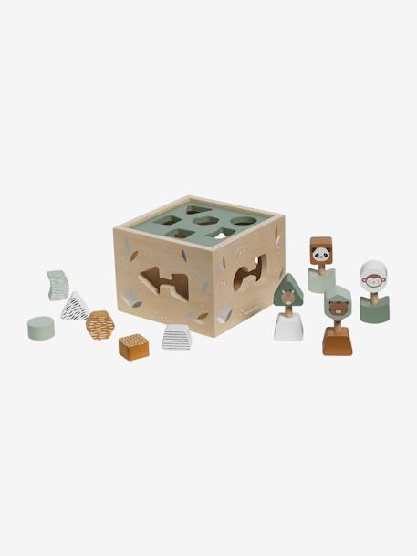 Box with Shapes to Sort & Fit in FSC® Wood - Tanzania wood - vertbaudet enfant 