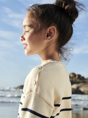 -Pull fille marinière fantaisie 