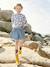 Jupe-short en denim léger fille stone - vertbaudet enfant 