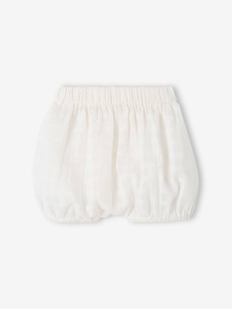 Set of 2 Embroidered Bloomer Shorts for Newborn Babies sky blue - vertbaudet enfant 