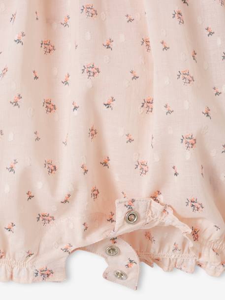 Floral Long Sleeve Romper for Newborn Babies pale pink - vertbaudet enfant 