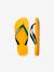 Tongs enfant Brasil Logo jaune+pêche - vertbaudet enfant 